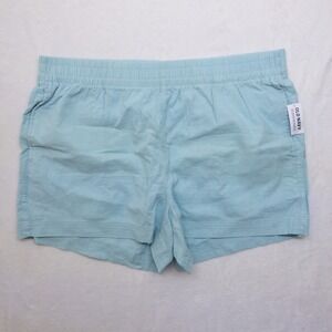 Old Navy Linen Blend Shorts Womens XL Light Blue Comfort Waistband Pocket Beach